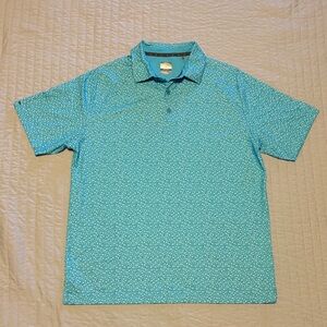 Callaway Golf Teal Patterned Polo Shirt